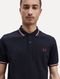 Polo Fred Perry Masculina Piquet Regular Burnt Twin Tipped Azul Marinho - Marca Fred Perry