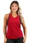 Regata Cavada Golden Modas Dry Fit Furadinha Blusa Feminina Vermelha - Marca Golden Modas