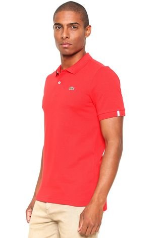 Camisa Polo Lacoste Brand Vermelha - Compre Agora