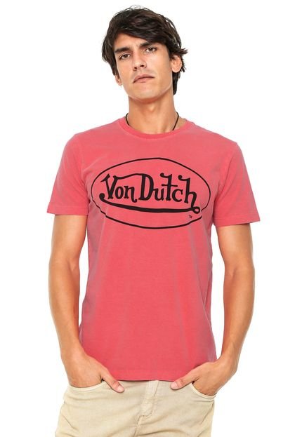 Camiseta Von Dutch  Logo Coral - Marca Von Dutch 
