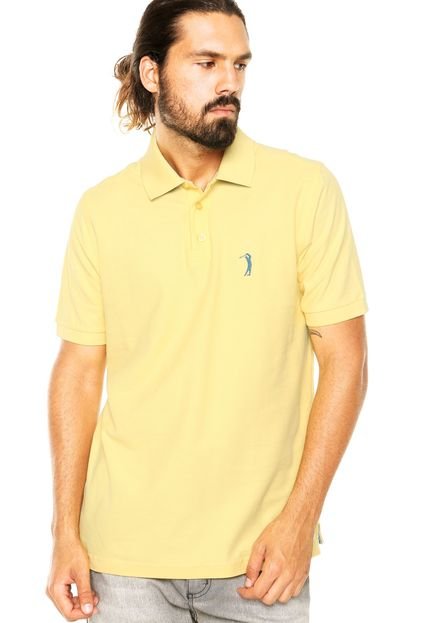 Camisa Polo Aleatory Bordado Amarela - Marca Aleatory