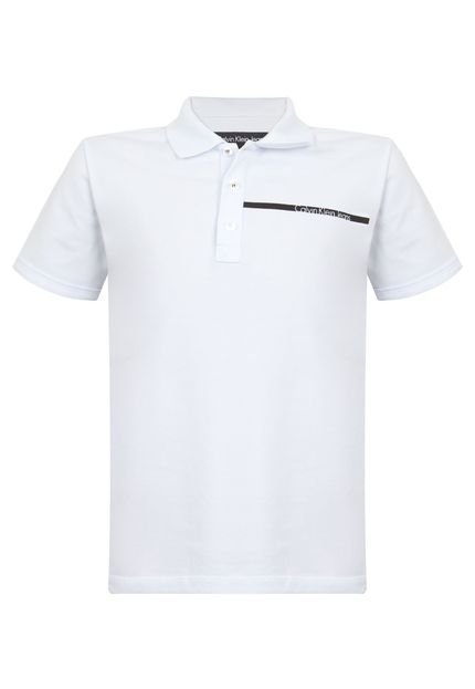 Camisa Polo Calvin Klein Kids Line Branca - Marca Calvin Klein Kids