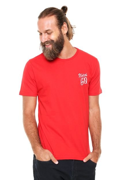 Camiseta Fatal Surf Bordado Vermelha - Marca Fatal Surf