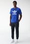 Camiseta adidas Originals Reta Trefoil Azul - Marca adidas Originals