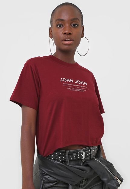 Camiseta Cropped John John Winter Vinho - Marca John John