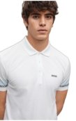 Camisa Polo Piquet De Algodão Com Logos Multicoloridos Em Jacquard - Marca BOSS