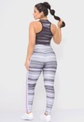 Kit 3 Conjuntos Fitness Top e Calça Feminina para Academia Não Transparente Cintura Alta Linha Premium - Marca DL