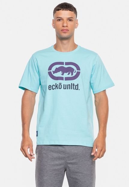 Camiseta Ecko Masculina Big Rhino Azul Turquesa Angel - Marca Ecko