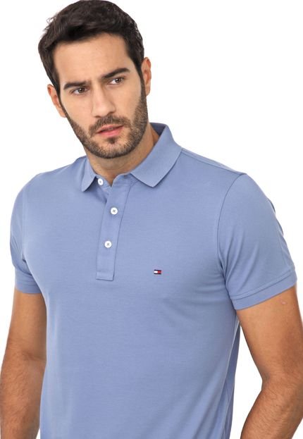 Camisa Polo Tommy Hilfiger Slim Lisa Azul - Marca Tommy Hilfiger