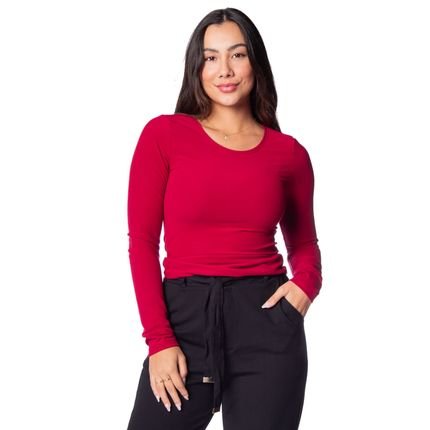 Blusa Feminina Cativa Básica Soft Vermelho Escuro - Marca Cativa
