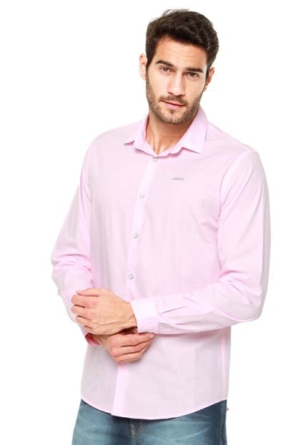 Camisa Colcci Bordado Rosa - Marca Colcci