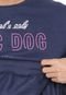 Moletom Flanelado Fechado Doc Dog Lettering Azul-marinho - Marca Doc Dog