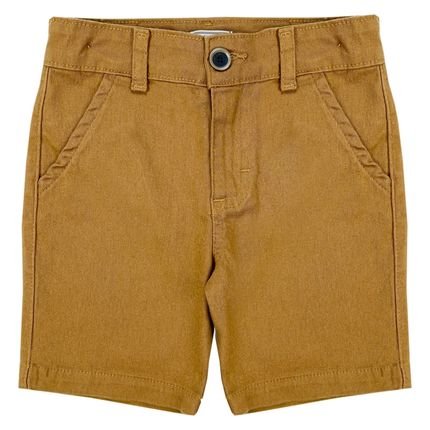 Shorts Infantil Look Jeans Alfaiataria Caramelo - Marca Look Jeans