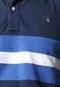 Camisa Polo Gant M.T. Pieced Chest Stripe Pique Rugg Azul - Marca Gant