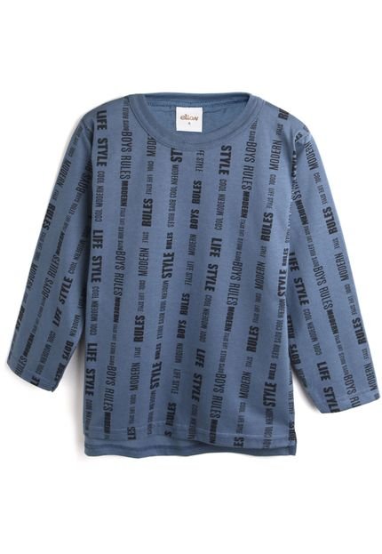 Camiseta Elian Infantil Lettering Azul-Marinho - Marca Elian