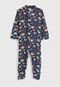 Pijama Bebê Tip Top Longo Estampado Azul-Marinho - Marca Tip Top