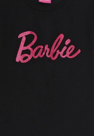Blusa Infantil Fakini Barbie Preta