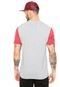 Camiseta Volcom Shaver Cinza/Vermelha - Marca Volcom