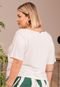 Blusa Em Malha De Viscose Bege Quintess - Marca Quintess