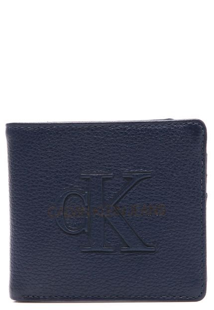 Carteira Couro Calvin Klein Logo Azul-Marinho - Marca Calvin Klein