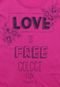 Blusa Colcci Fun Love Is Free Rosa - Marca Colcci Fun