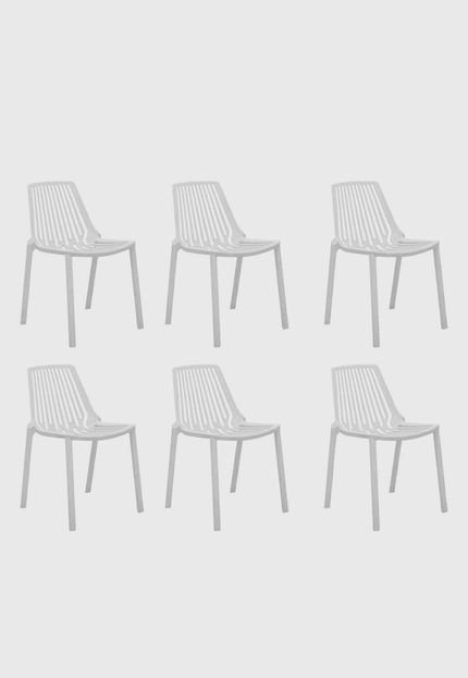 Conjunto 06 Cadeiras Morgana Branca Rivatti - Marca Rivatti