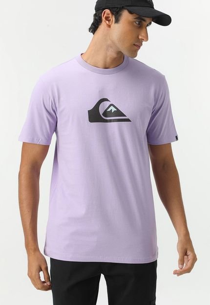Camiseta Quiksilver Comp Logo Colors Lilás - Marca Quiksilver