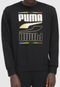 Moletom Fechado Puma Rebel Crew 5 Continents Tr Preto - Marca Puma