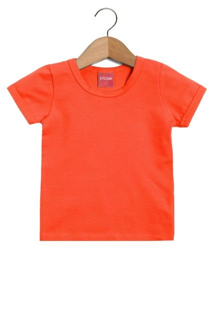 Blusa Tricae Manga Curta Menina Laranja - Marca Tricae