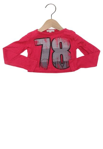 Blusa Calvin Klein Kids Manga Longa Menina Rosa - Marca Calvin Klein Kids