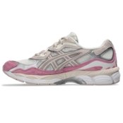 Tênis ASICS GEL-NYC - Masculino - Prata com Creme e Rosa - Marca Asics