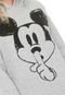 Moletom Flanelado Fechado Cativa Disney Mickey Cinza - Marca Cativa Disney