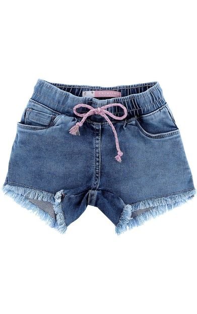 Shorts Jeans Jogger Menina Bebê 01 ao 03 Azul Azul - Marca Crawling
