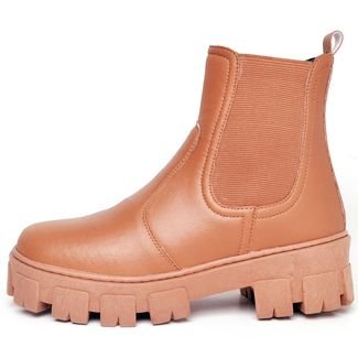 Bota Coturno Feminino Cano Curto Tratorada DUBUY 1504FG Caramelo