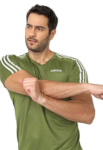 Camiseta adidas Performance D2m Tee 3s Verde - Marca adidas Performance