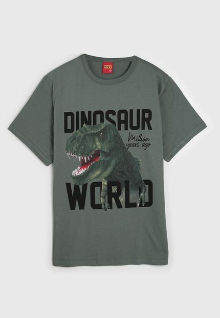 Camiseta Kyly Infantil Dinossauro Verde - Marca Kyly