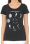 Camiseta Planet Girls Fases da Lua Preta - Marca Planet Girls
