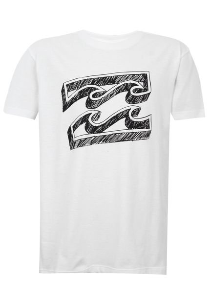 Camiseta Mc Juvenil Billabong Scratch Branco - Marca Billabong