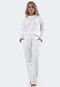 Pijama Feminino Diluxo Soft Longo Inverno Plush Super Conforto Branco - Marca Diluxo