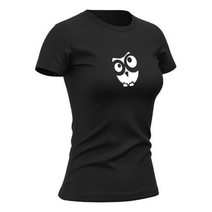 Camiseta Feminina Babylook de Algodão Gola Redonda Estilo Casual Confortavel Coruja - Marca Opice