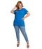 Blusa Feminina Plus Size Visco Tricot Secret Glam Azul - Marca Rovitex Plus Size