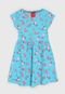 Vestido Tricae Infantil Unicórnio Azul - Marca Tricae