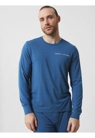 Camiseta C-Neck Manga Larga Azul Tommy Hilfiger