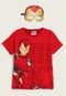 Camiseta Infantil Fakini Homem De Ferro Com Máscara Vermelha - Marca Fakini