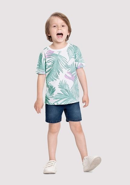Camiseta Infantil Menino em Malha Estampada - Marca Alakazoo