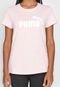 Camiseta Puma Ess Logo Rosa - Marca Puma