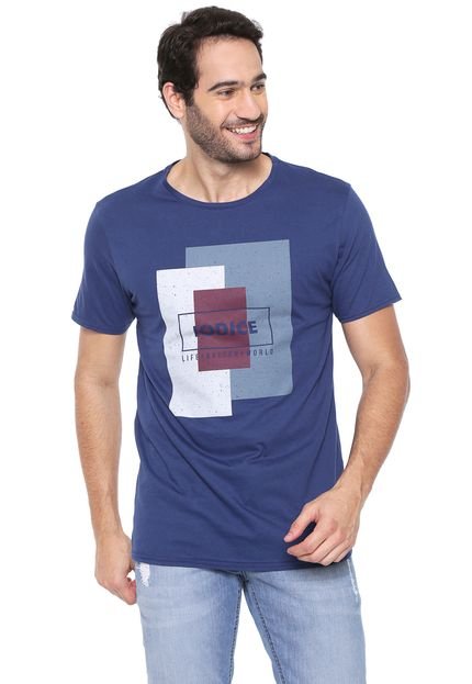 Camiseta Iódice Estampada Azul - Marca IÓDICE
