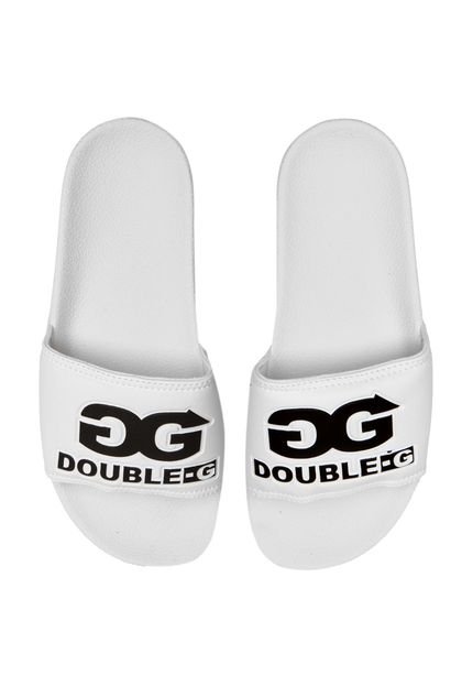 Chinelo Slide Double-G Logo Branco - Marca Double-G