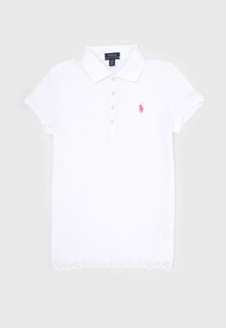 Camisa Polo Ralph Lauren Infantil Logo Branca