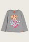 Camiseta Infantil Manga Longa Malwee Kids Estampada Cinza - Marca Malwee Kids